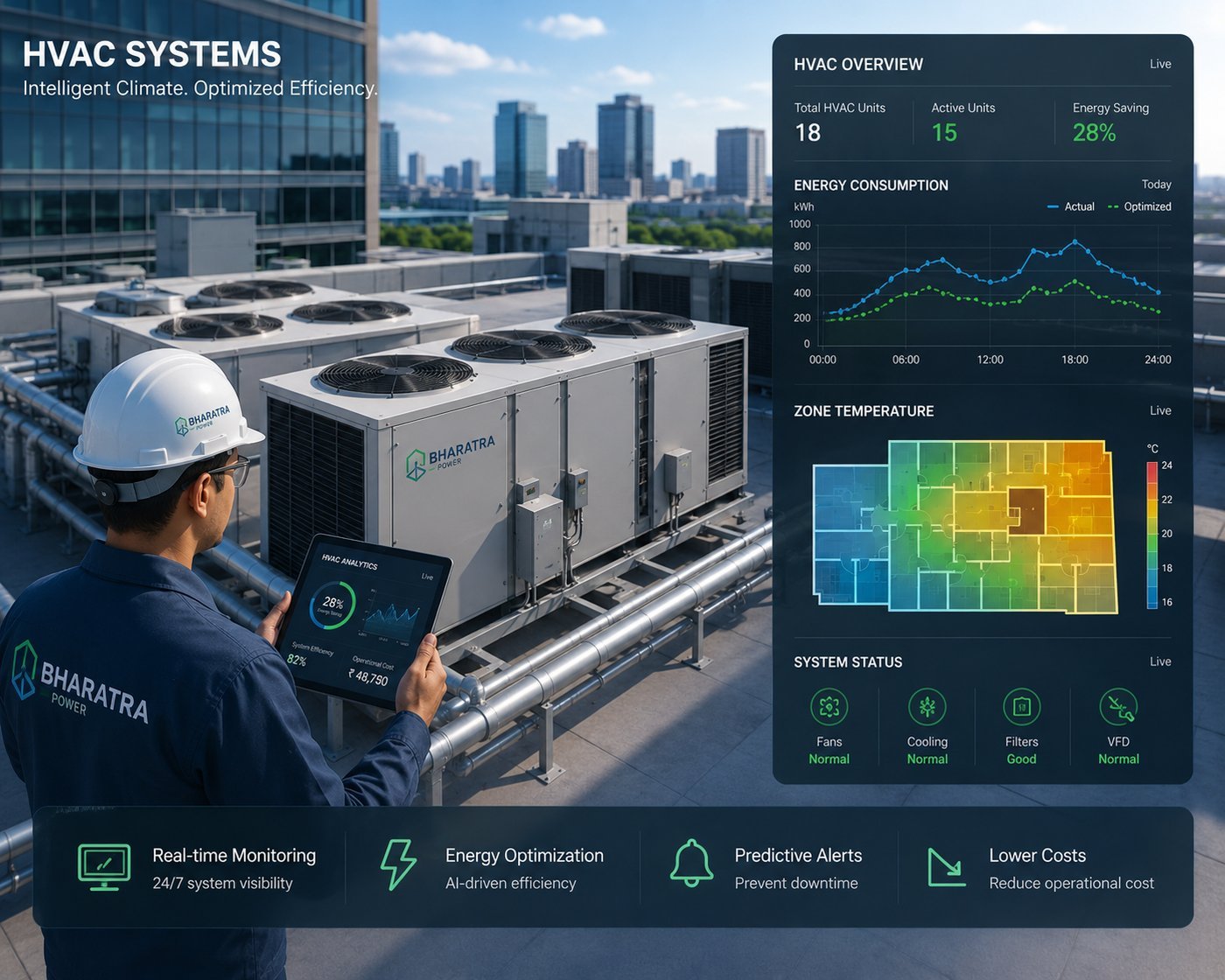 HVAC Systems — Bharatra Power AI optimization