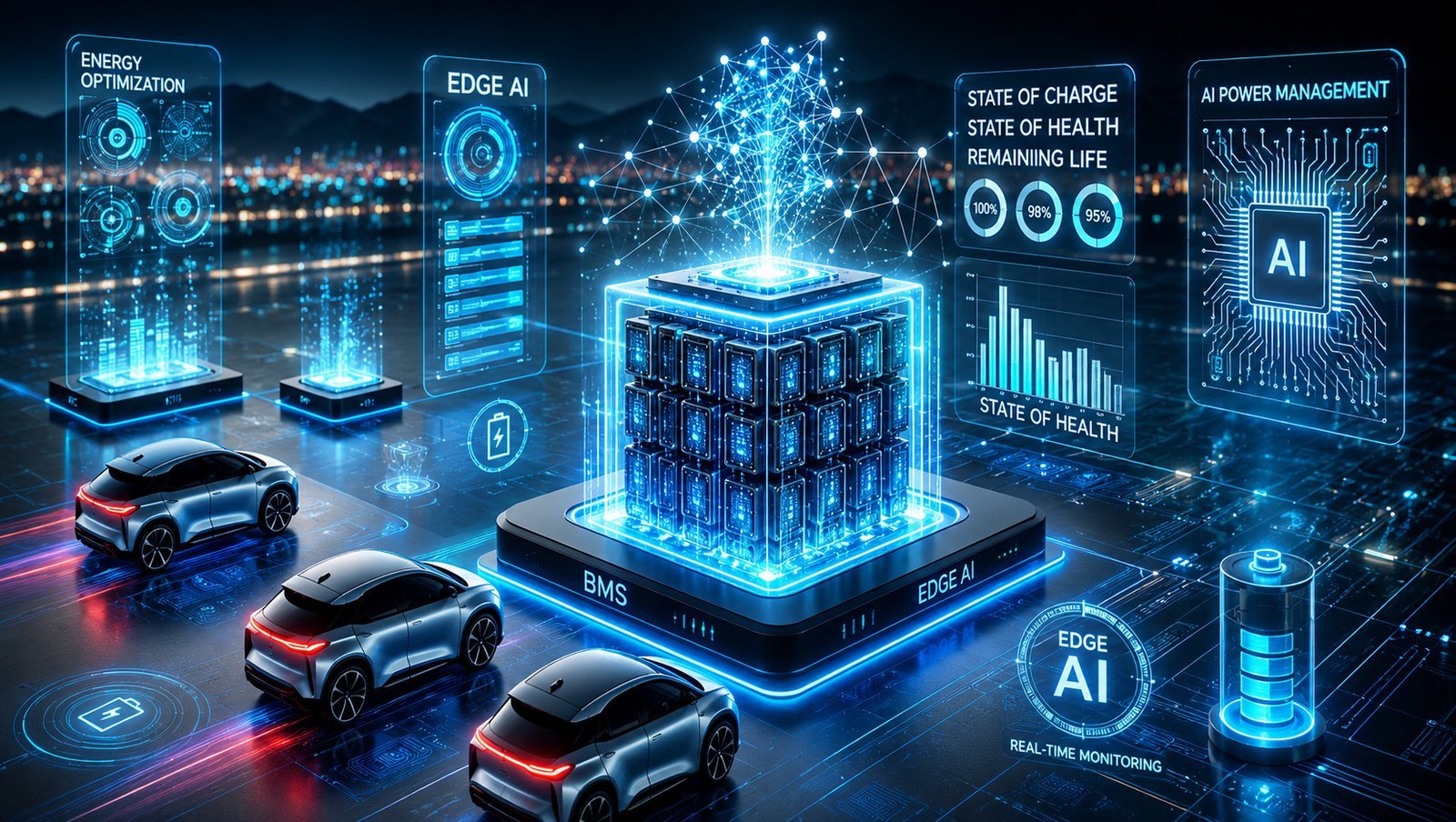 AI-powered battery and BMS edge intelligence system